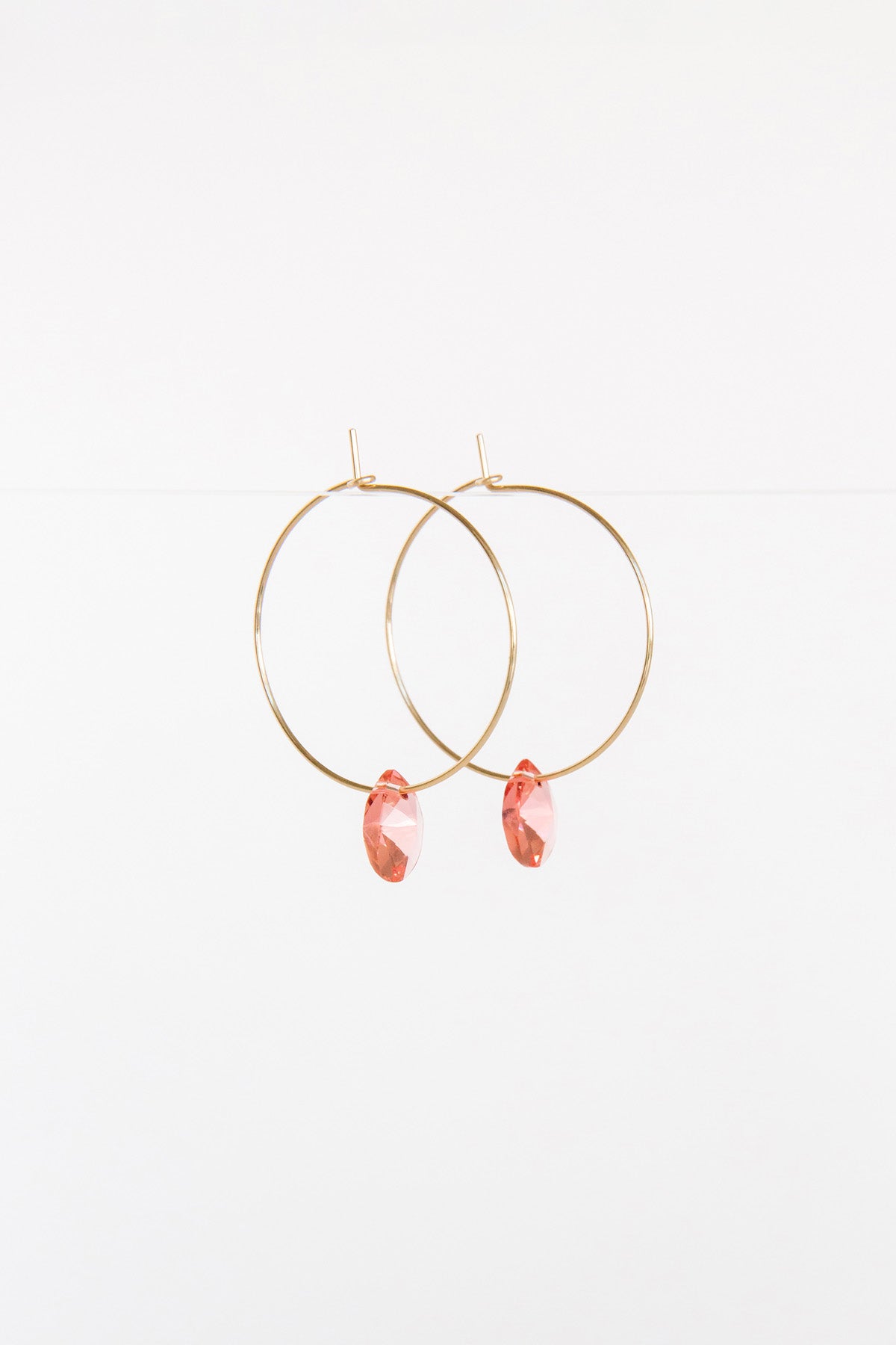 Pink Large Petal Earrings by Abacus Row Handmade Jewelry