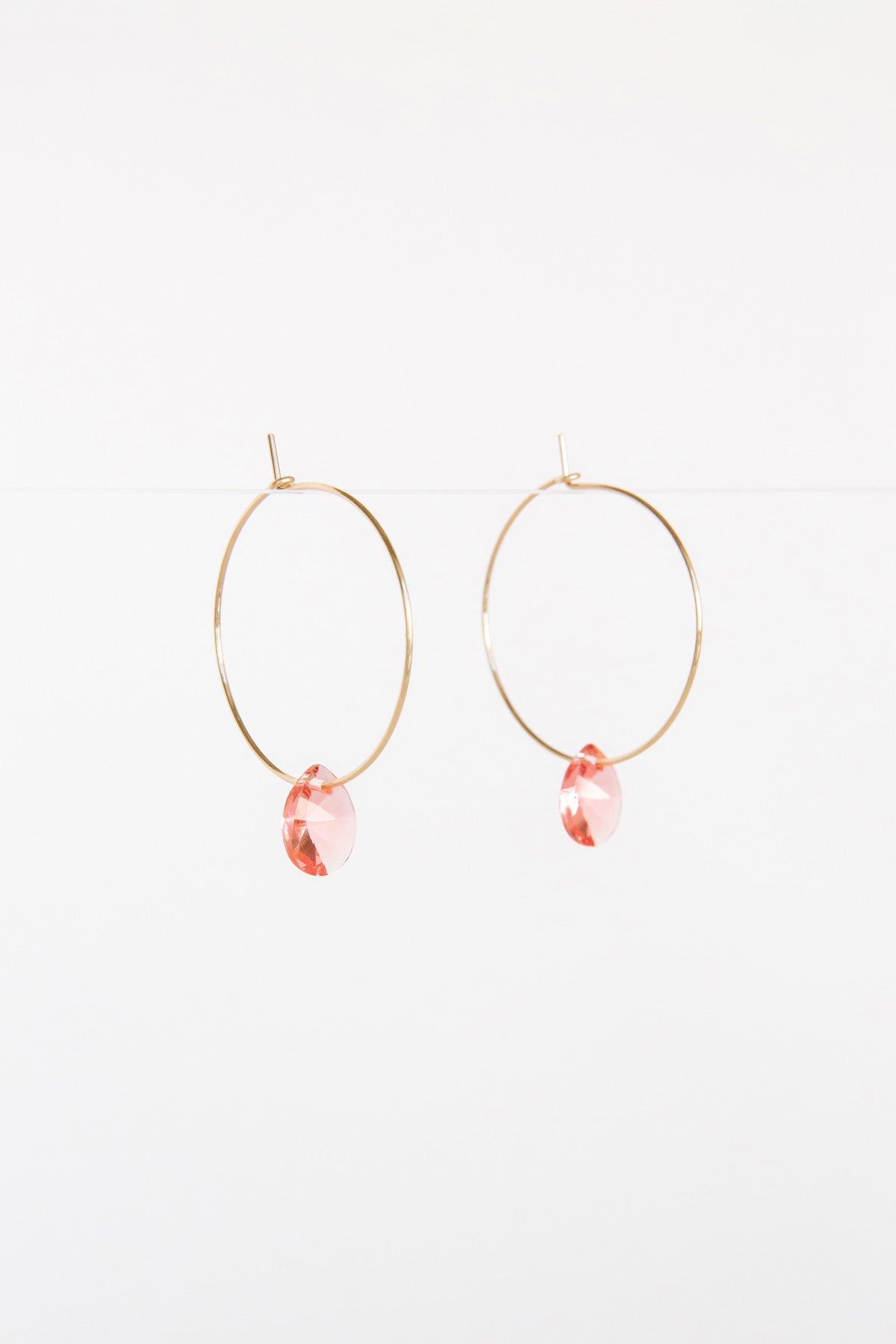 Pink Large Petal Earrings by Abacus Row Handmade Jewelry