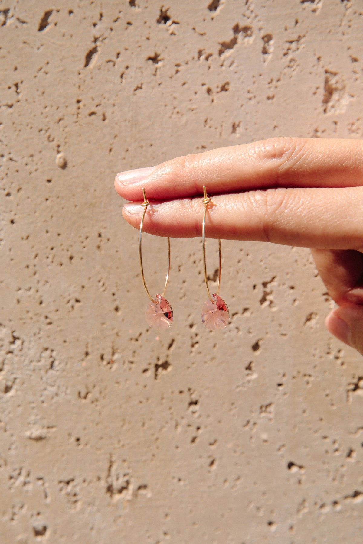 Pink Large Petal Earrings by Abacus Row Handmade Jewelry