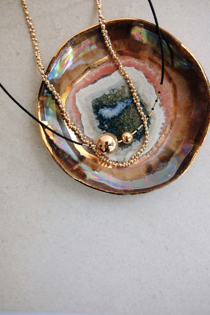 Mimas Necklace, Ink