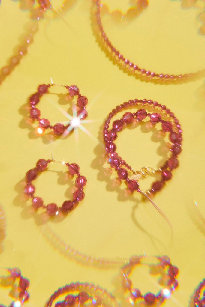 Bougainvillea Moon Sun Bracelet by Abacus Row Handmade Jewelry