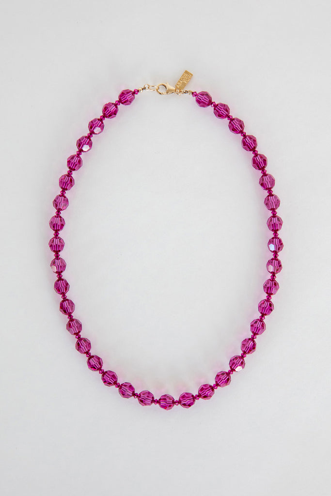 Bougainvillea Moon Sun Necklace by Abacus Row Handmade Jewelry