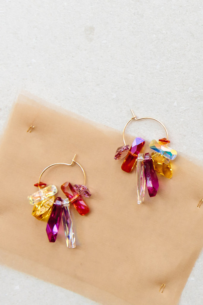 Plumeria Earrings by Abacus Row Handmade Jewelry