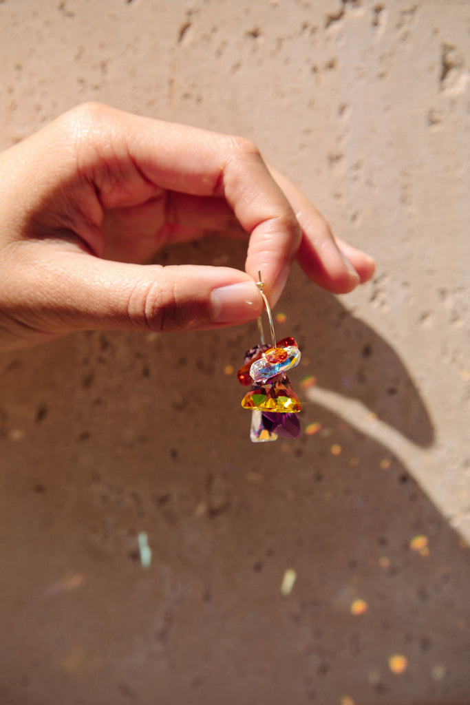 Plumeria Earrings by Abacus Row Handmade Jewelry