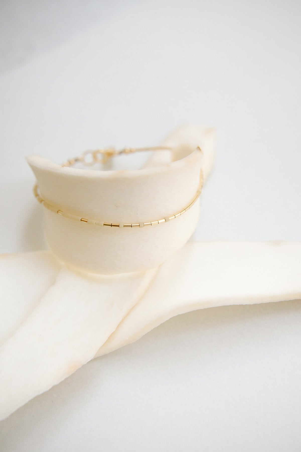 Rhea Bracelet in Oyster by Abacus Row Handmade Jewelry