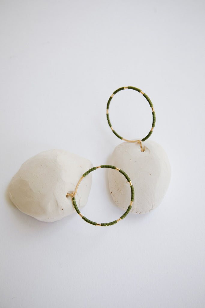 Callisto Hoops in Palm by Abacus Row Handmade Jewelry