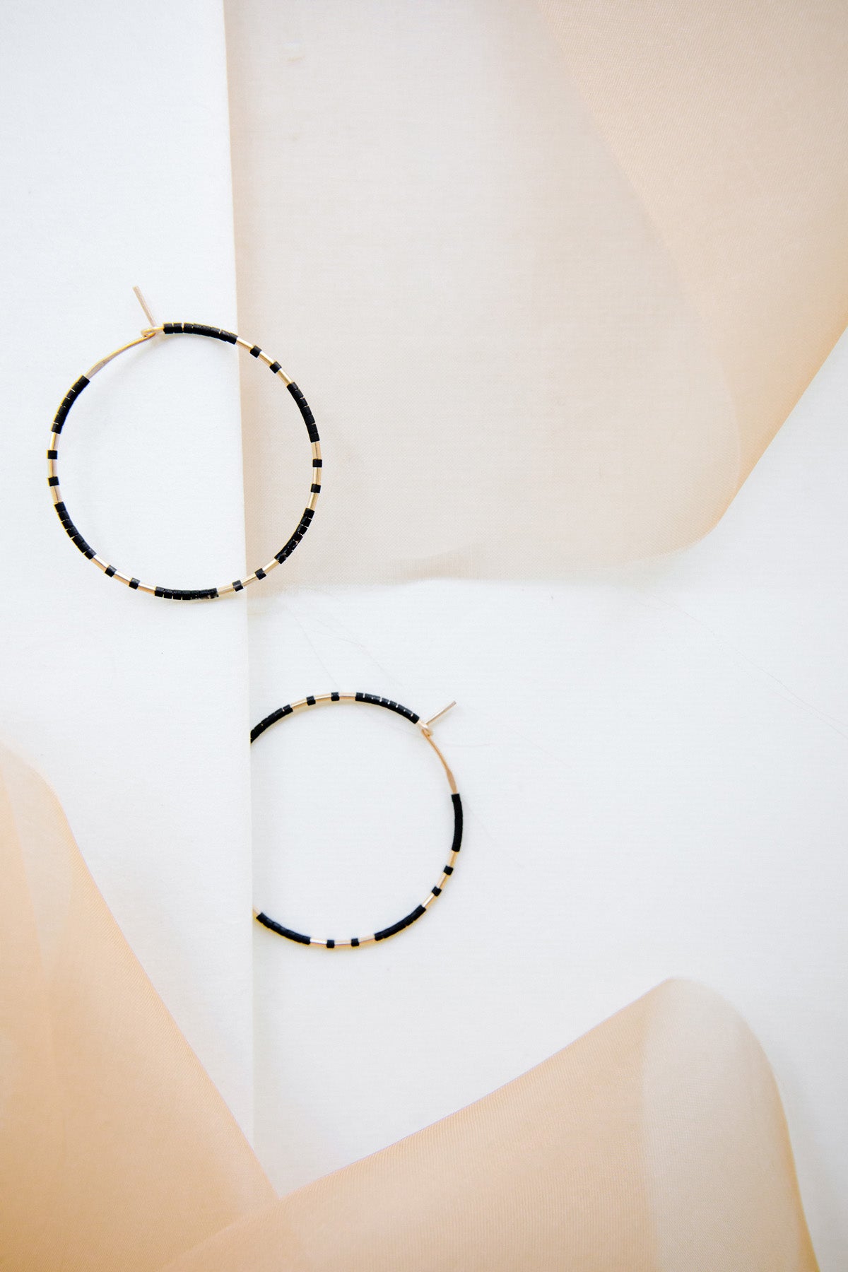 Chaldene Hoops in Ink by Abacus Row Handmade Jewelry