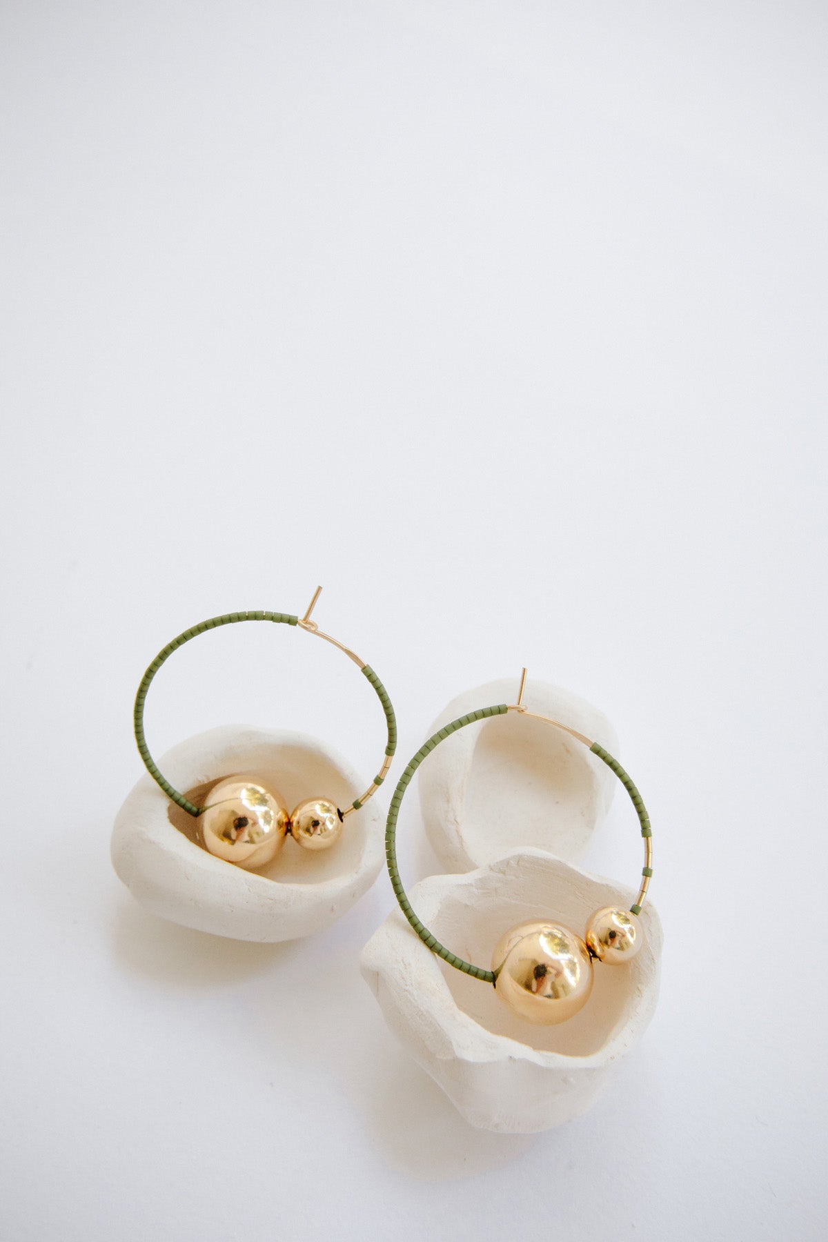 Kari Hoops in Palm by Abacus Row Handmade Jewelry