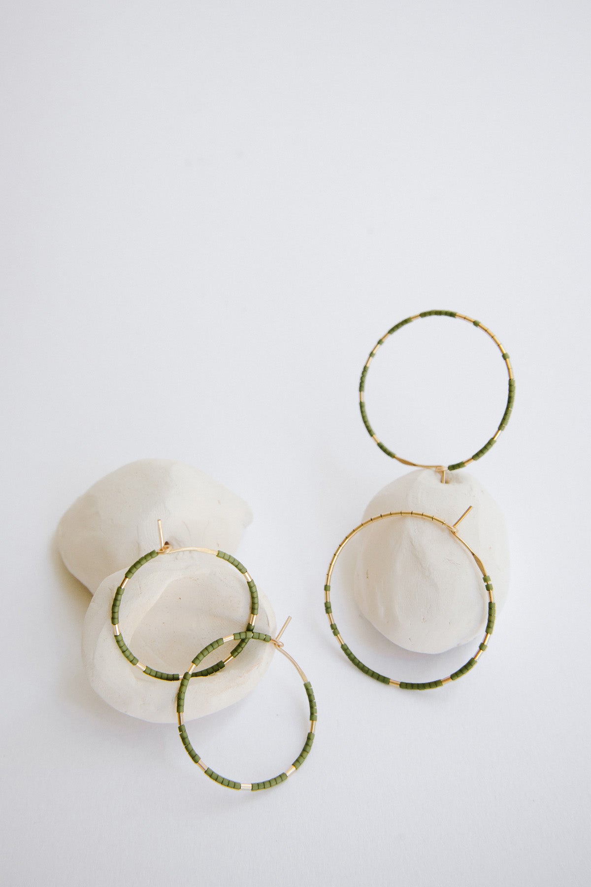 Earring Hoops in Palm by Abacus Row Handmade Jewelry