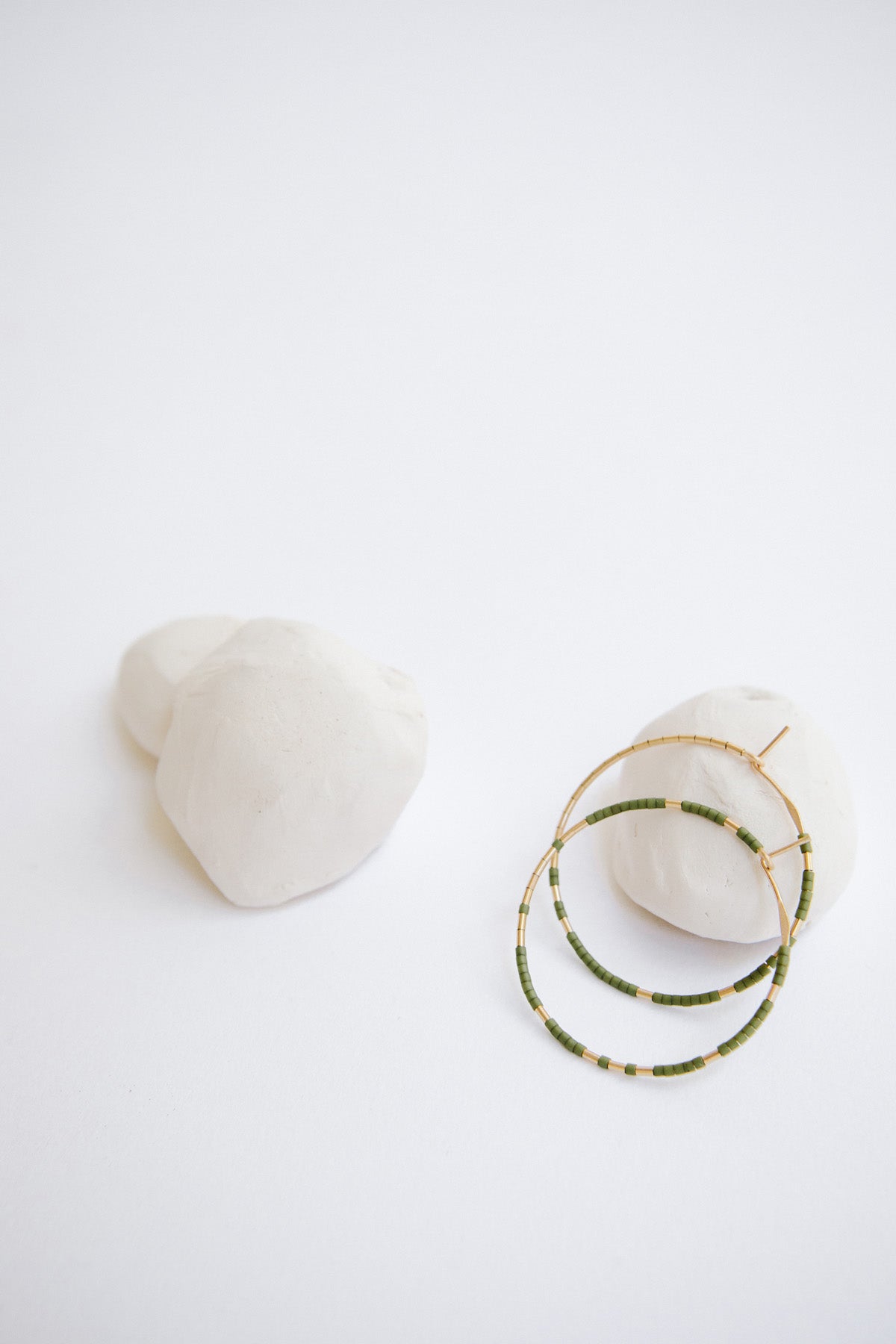 Pan Hoops in Palm by Abacus Row Handmade Jewelry
