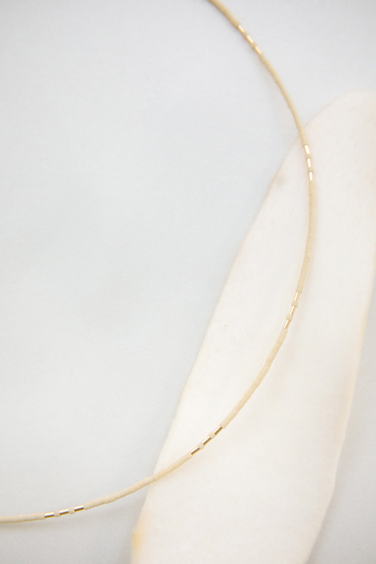 Carme Necklace in Oyster by Abacus Row Handmade Jewelry