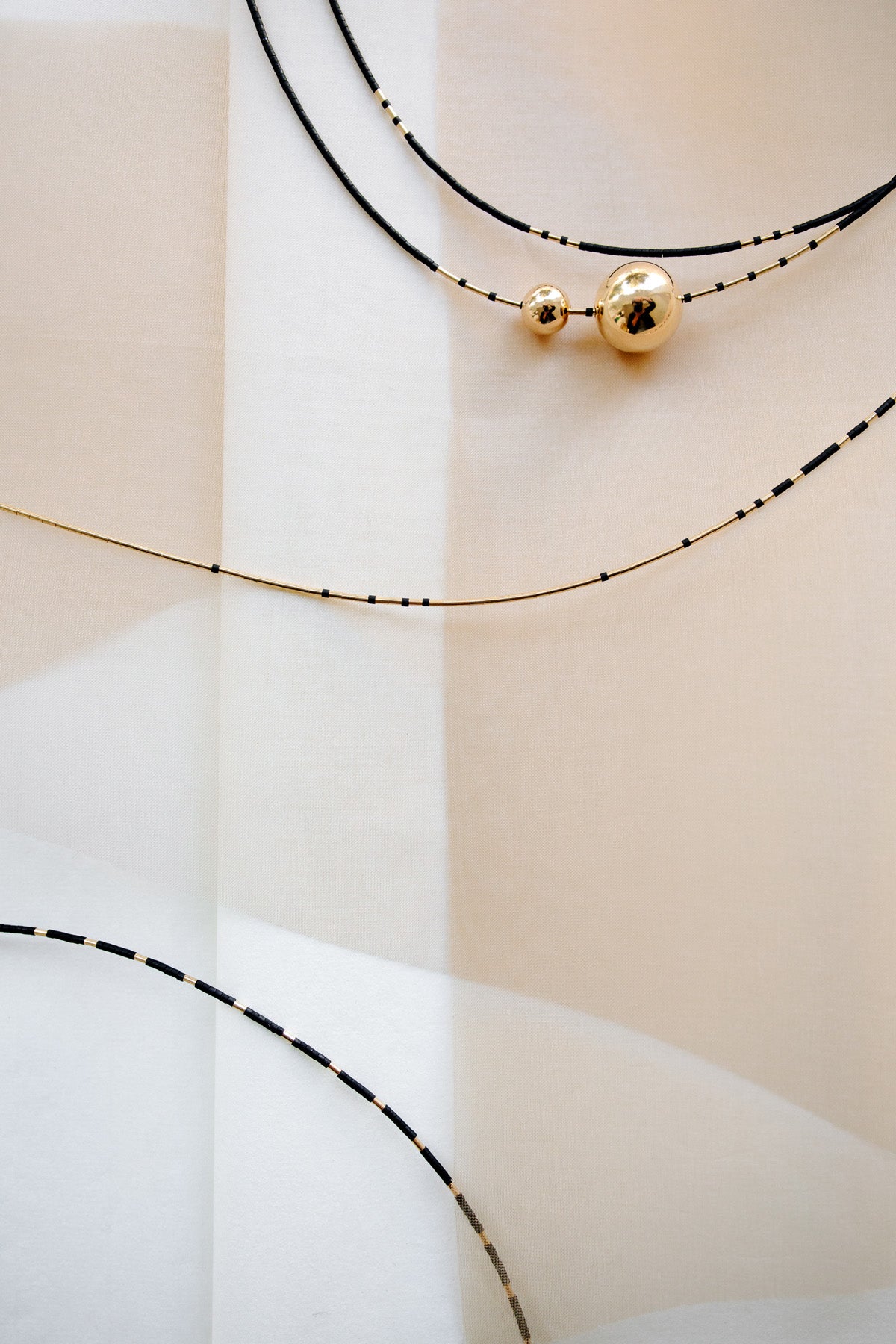 Selene Collection Necklaces in Ink by Abacus Row Handmade Jewelry