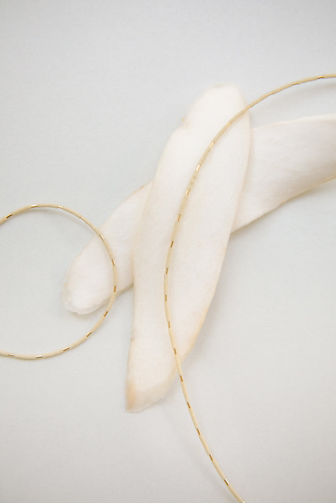 Sao Necklace in Oyster by Abacus Row Handmade Jewelry