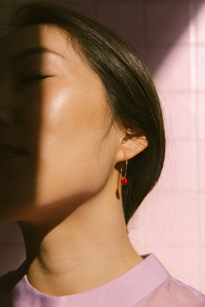 Gladiolus Small Petal Earrings by Abacus Row for Lunar New Year