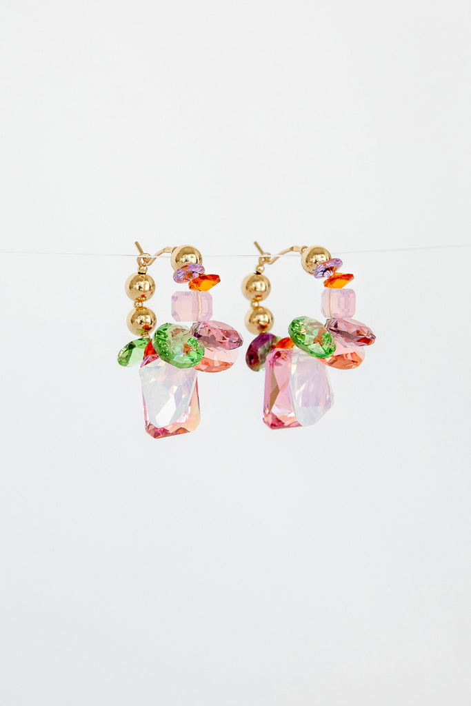 Tea Rose Earrings by Abacus Row Handmade Jewelry