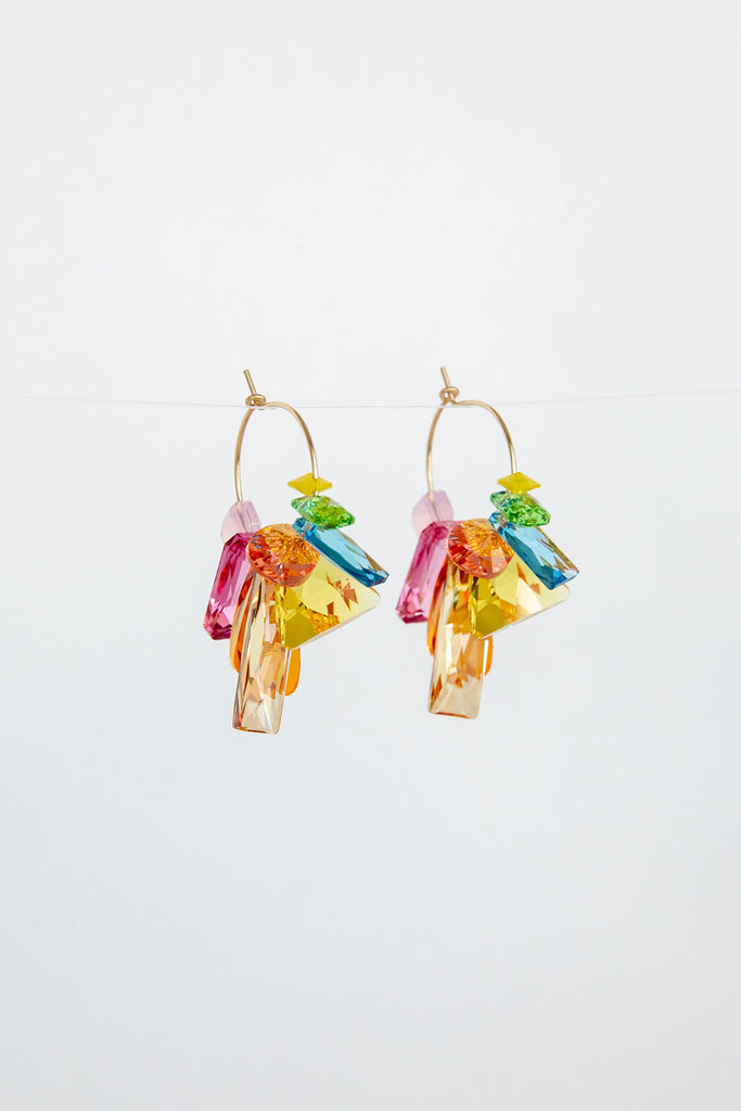 Zinnia Earrings by Abacus Row Handmade Jewelry