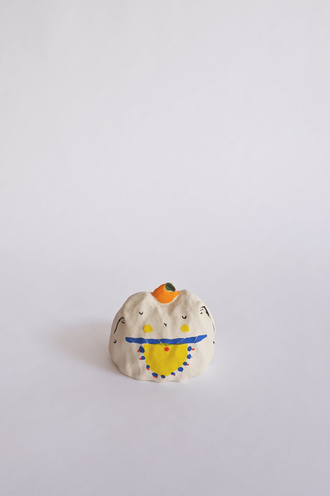 Maneki Neko with Mandarin – Blue