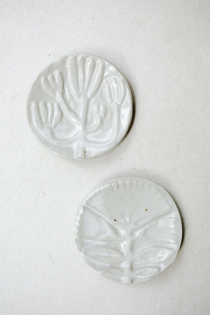 Medium Carved Floral Dish by Ariel Clute