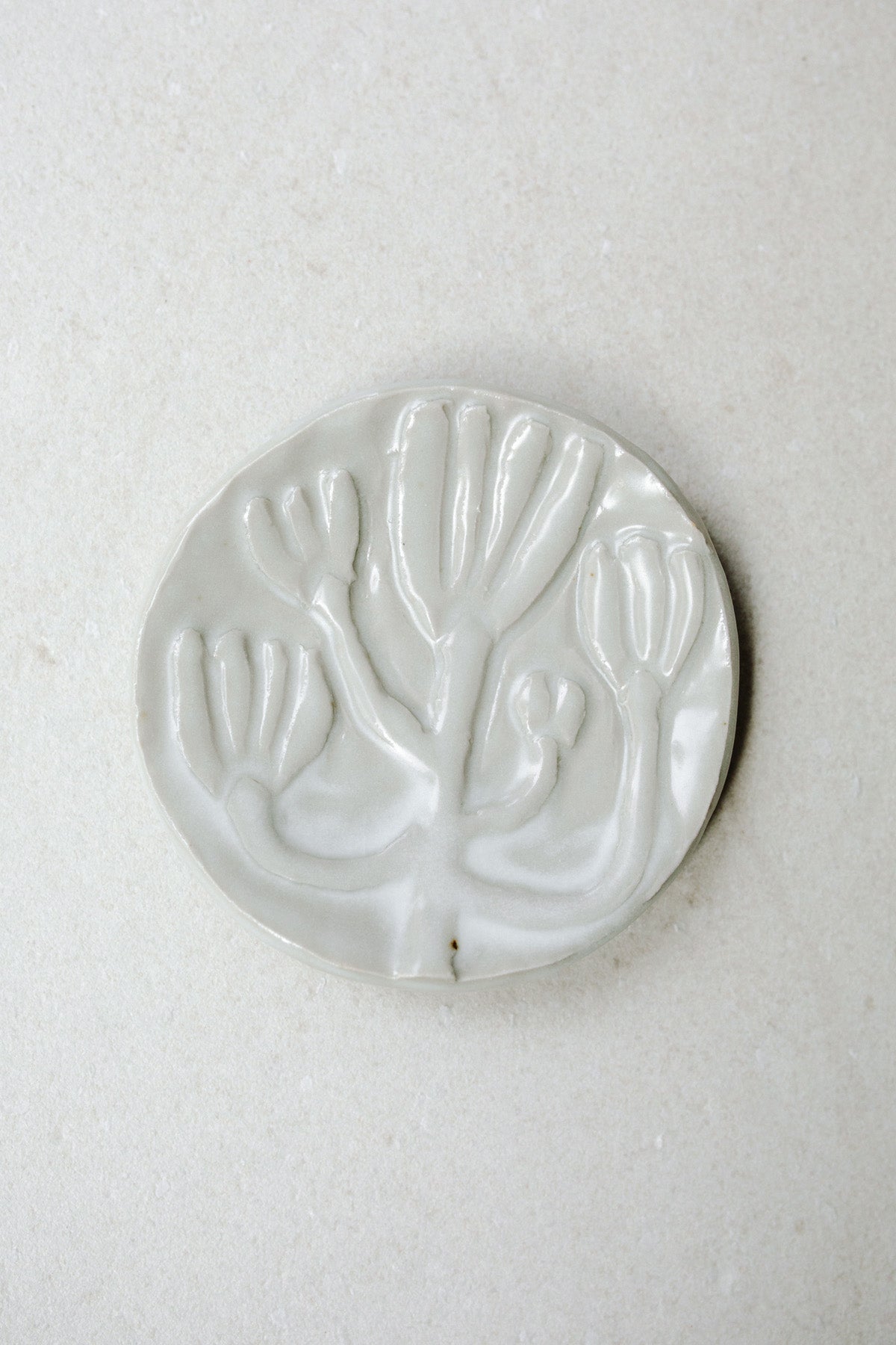 Medium Carved Floral Dish by Ariel Clute