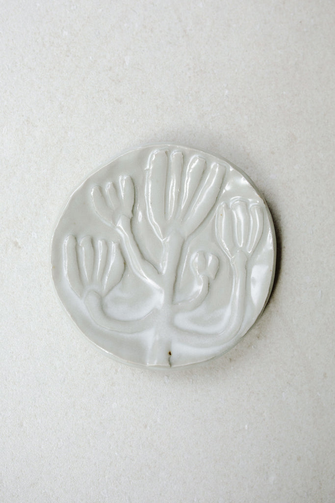 Medium Carved Floral Dish by Ariel Clute