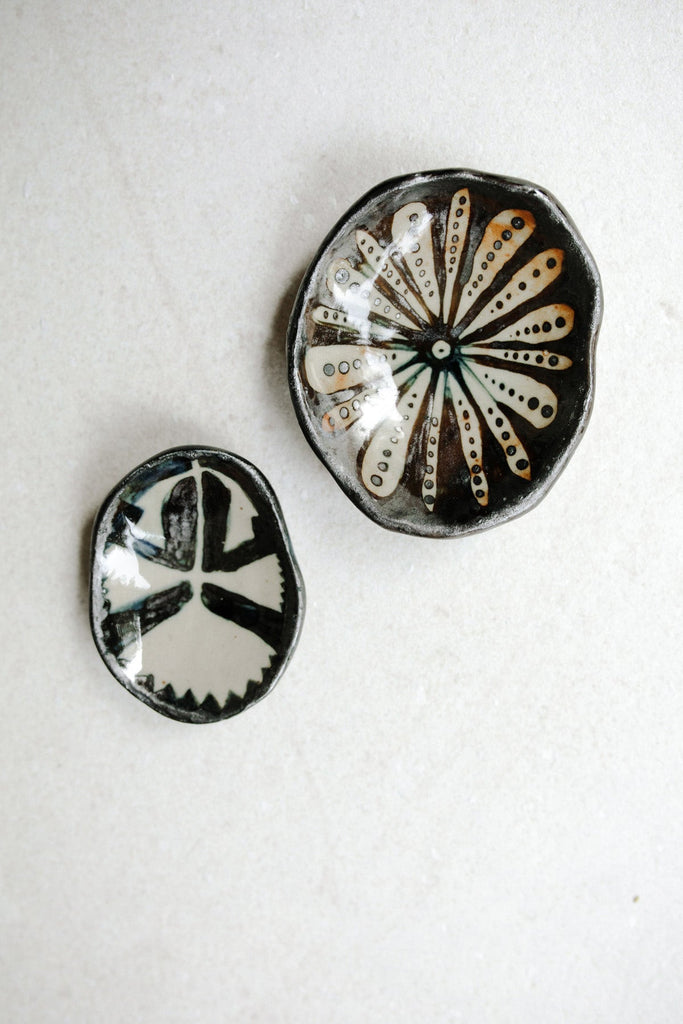 Extra Small Painted Floral Dishes by Ariel Clute