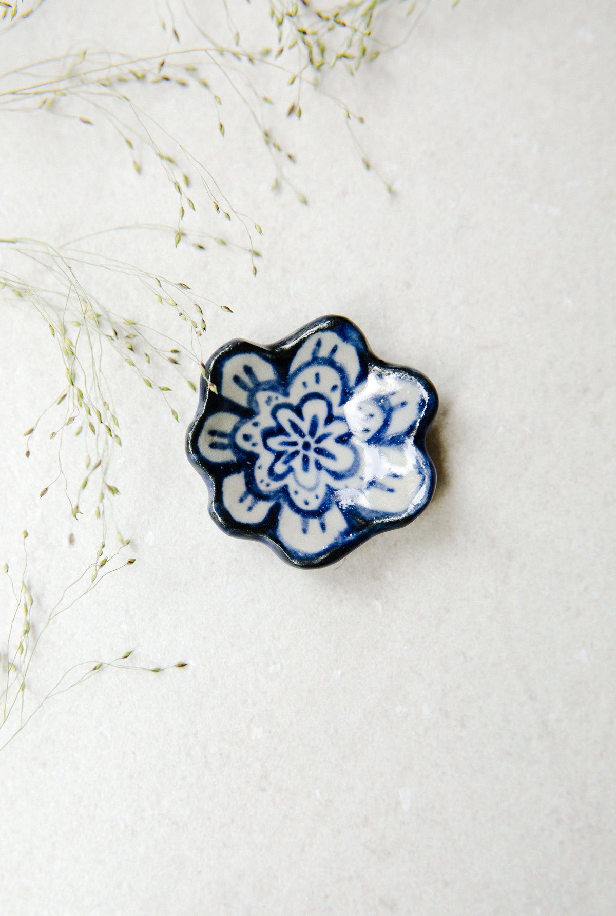 Extra Small Painted Floral Dish by Ariel Clute