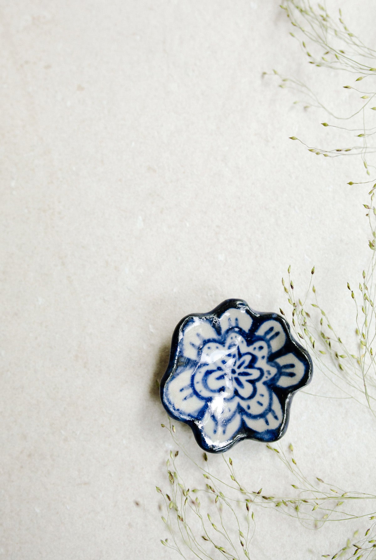 Extra Small Painted Floral Dish by Ariel Clute