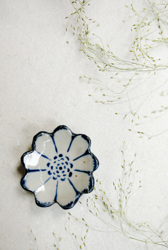 Extra Small Painted Floral Dish by Ariel Clute