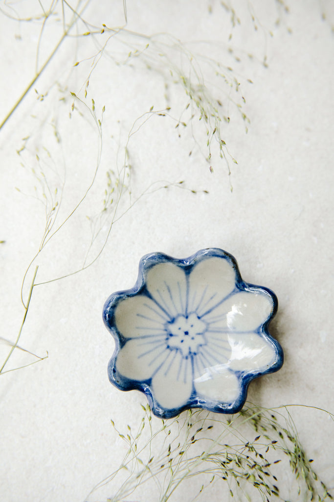 Extra Small Painted Floral Dish by Ariel Clute