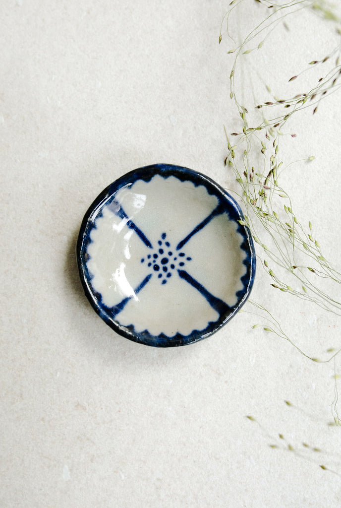 Extra Small Painted Floral Dish by Ariel Clute