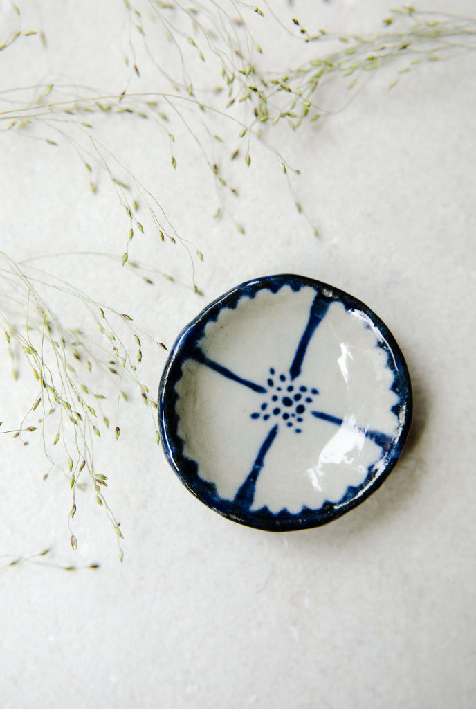 Extra Small Painted Floral Dish by Ariel Clute