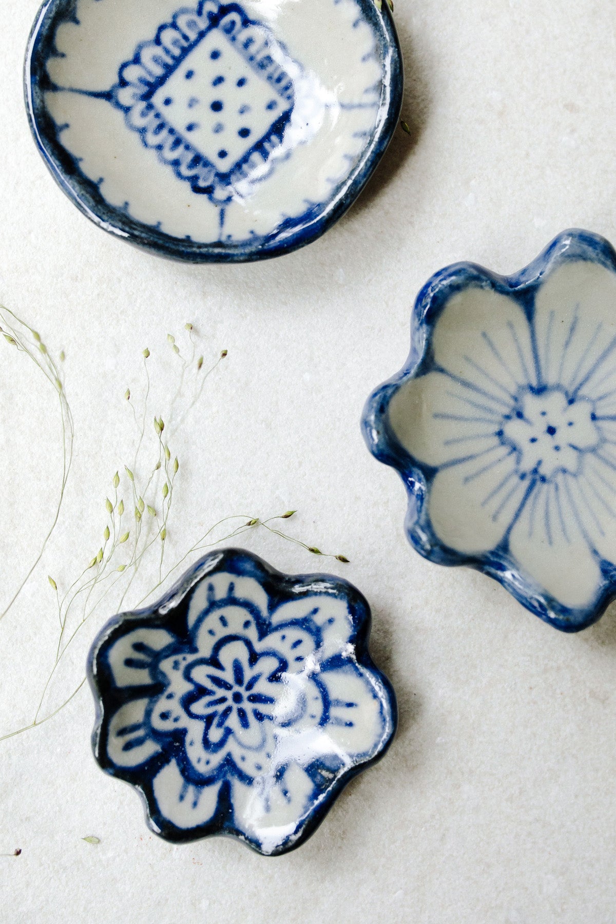 Extra Small Painted Floral Dishes by Ariel Clute