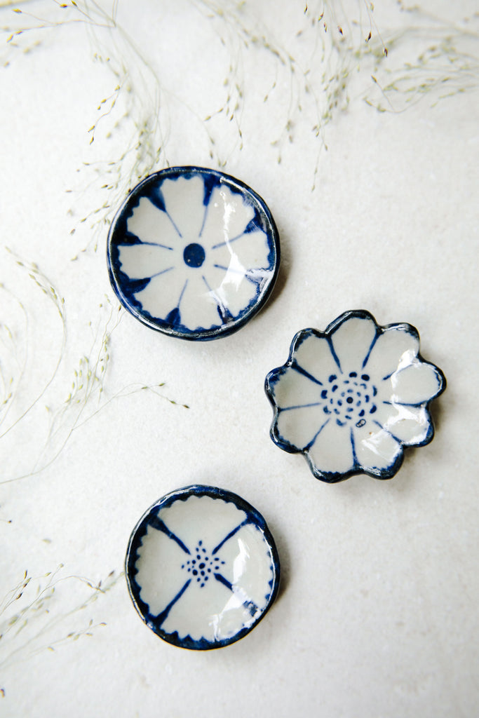 Extra Small Painted Floral Dish by Ariel Clute