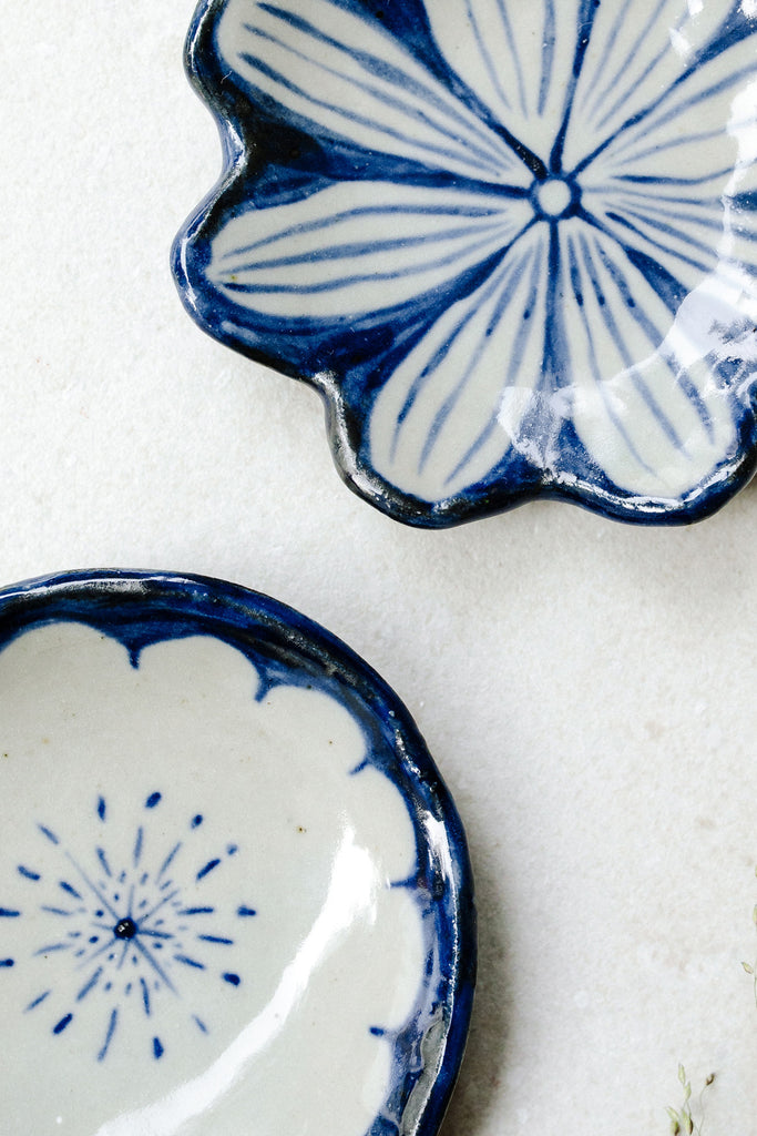 Medium Painted Floral Dishes by Ariel Clute