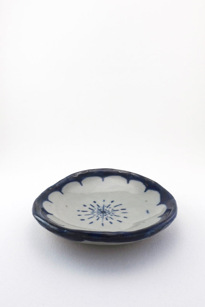 Medium Painted Floral Dish by Ariel Clute