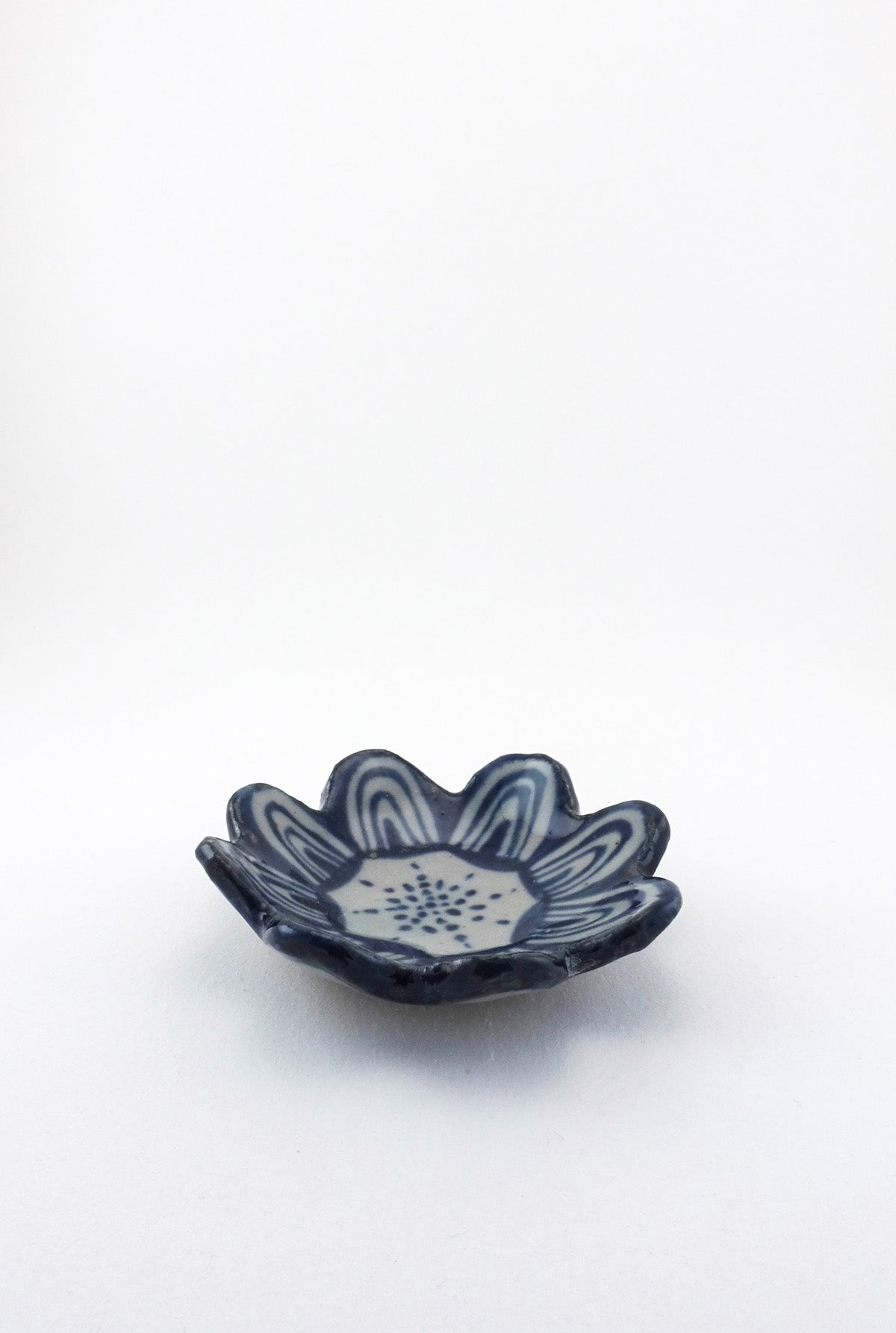 Small Painted Floral Dish by Ariel Clute