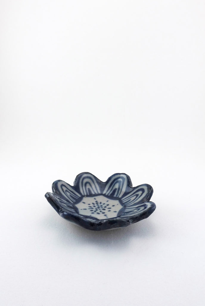Small Painted Floral Dish by Ariel Clute