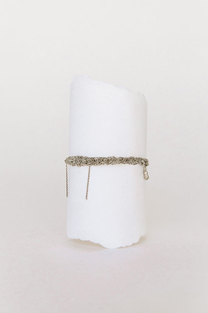 Silver Bare Chain Bracelet by Arielle de Pinto at Abacus Row Jewelry