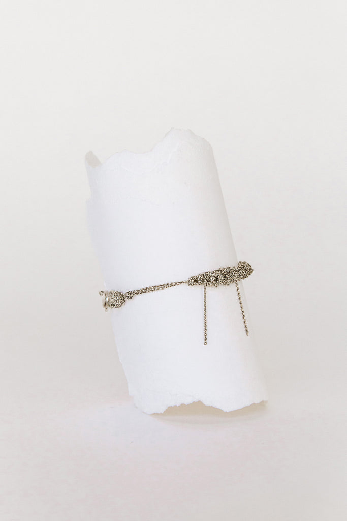 Silver Bare Chain Bracelet by Arielle de Pinto at Abacus Row Jewelry