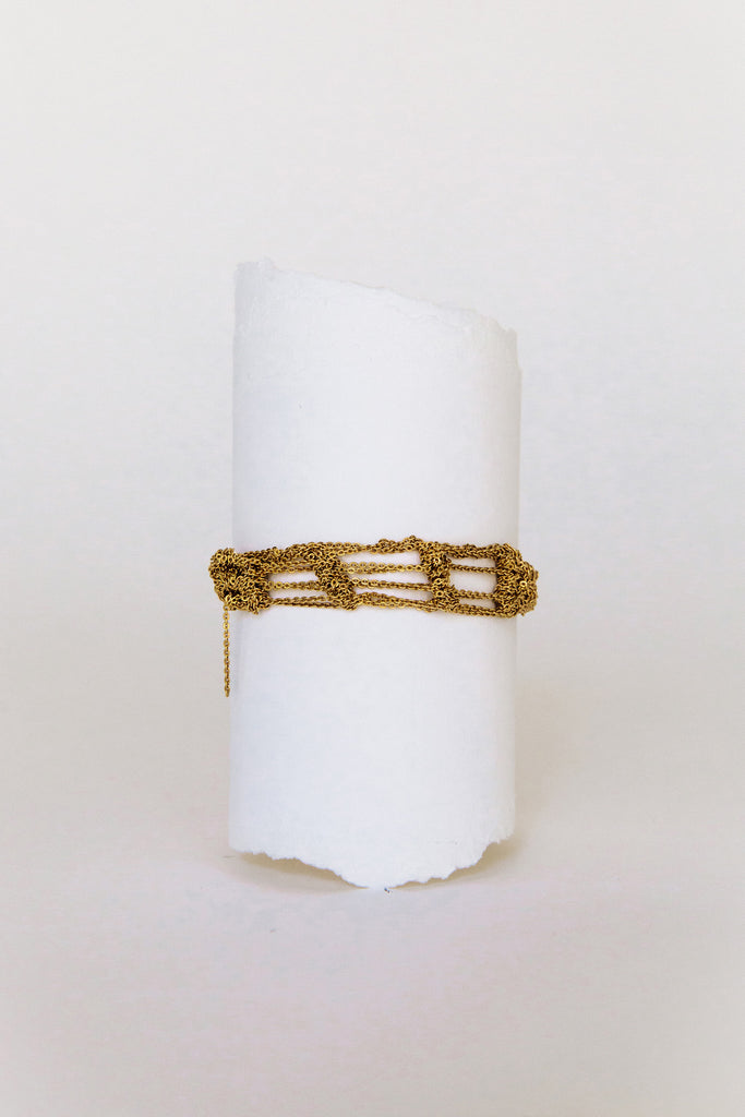 Gold Bare Frame Bracelet by Arielle de Pinto at Abacus Row Jewelry
