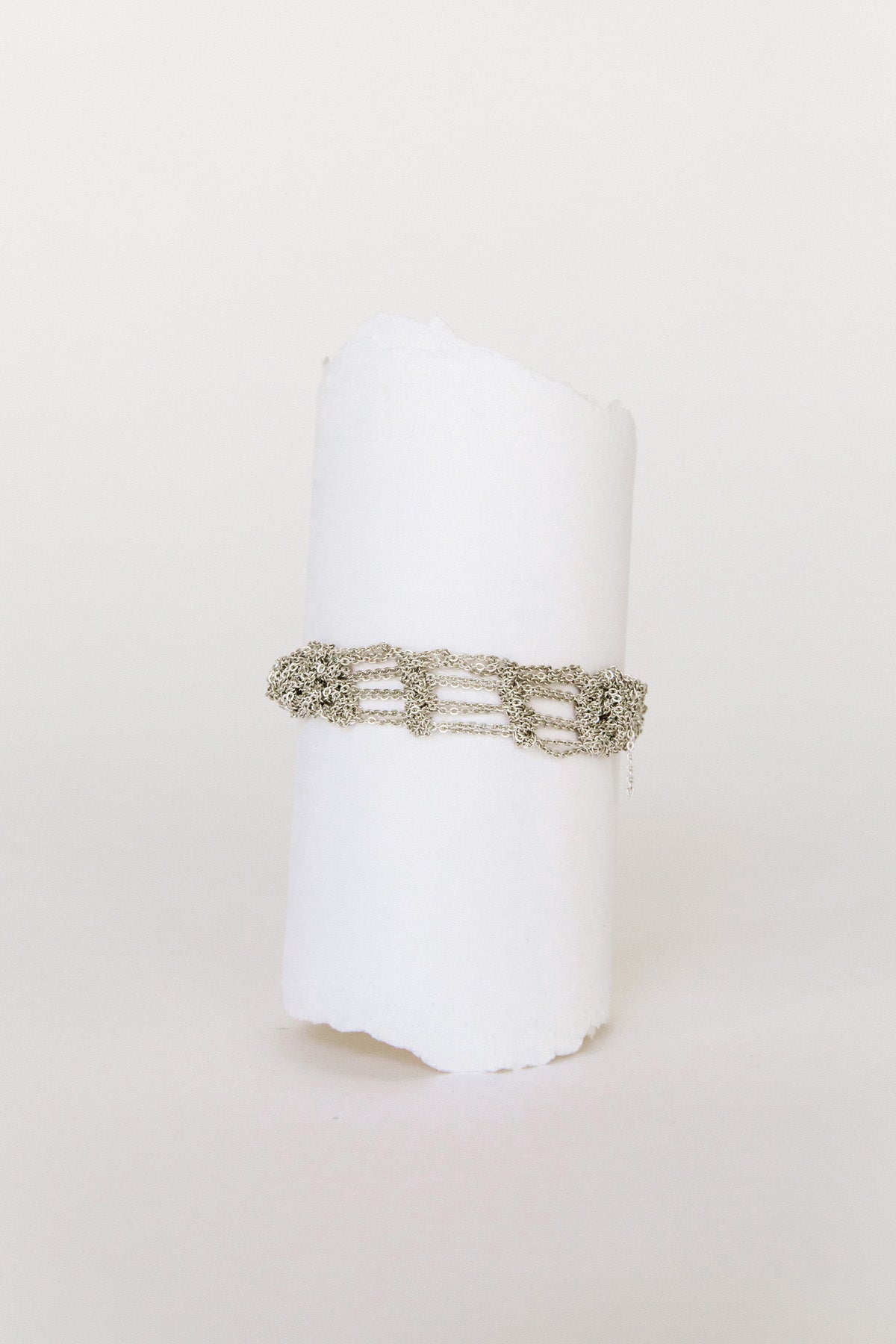 Silver Bare Frame Bracelet by Arielle de Pinto at Abacus Row Jewelry