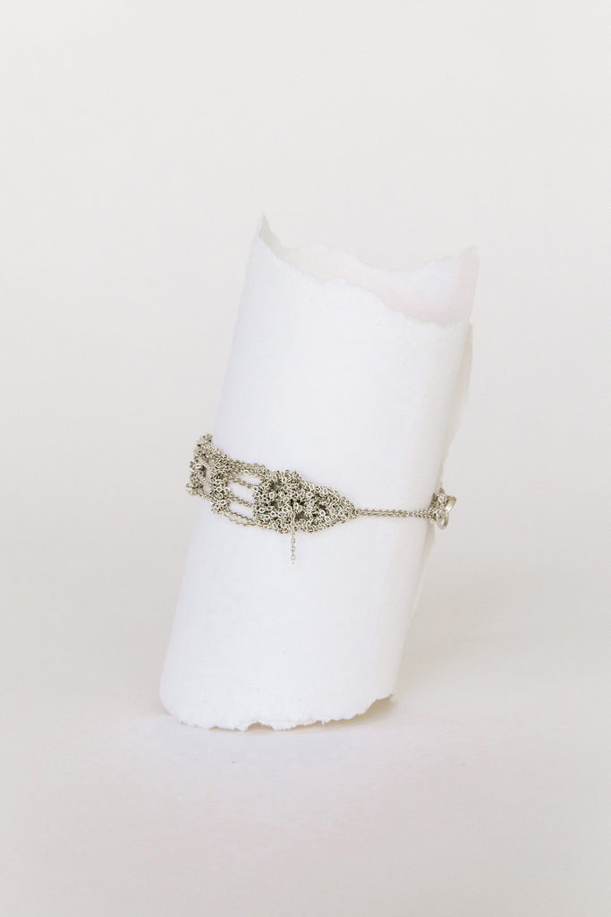 Silver Bare Frame Bracelet by Arielle de Pinto at Abacus Row Jewelry