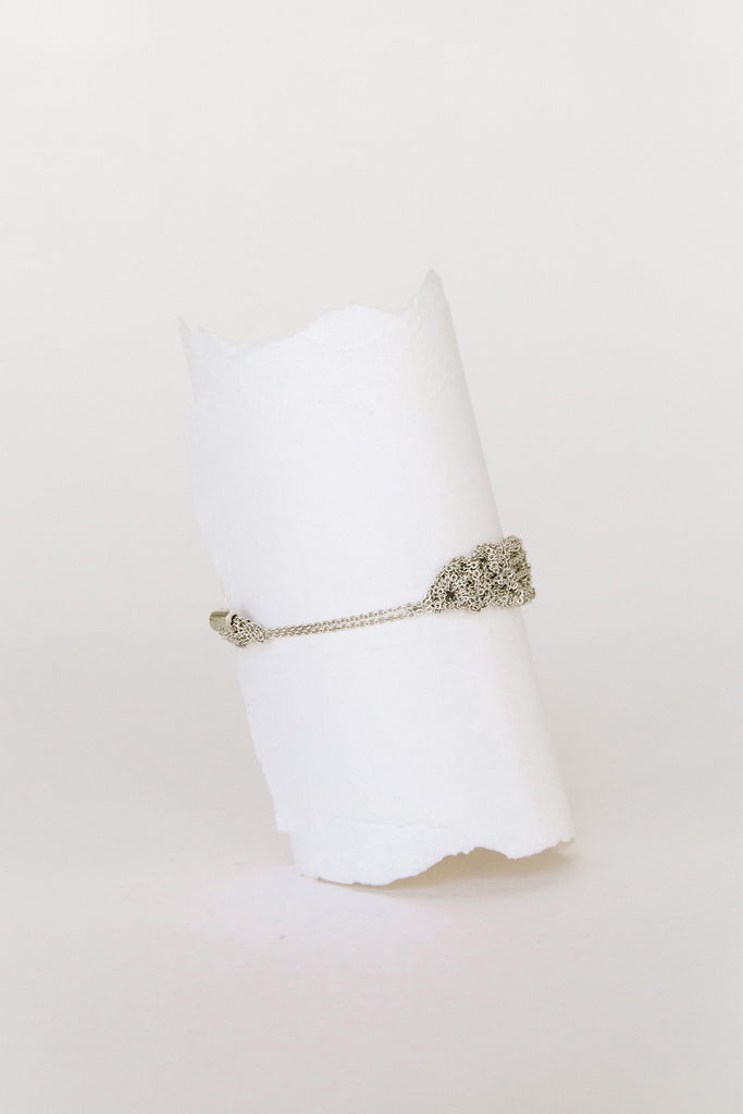 Silver Bare Frame Bracelet by Arielle de Pinto at Abacus Row Jewelry