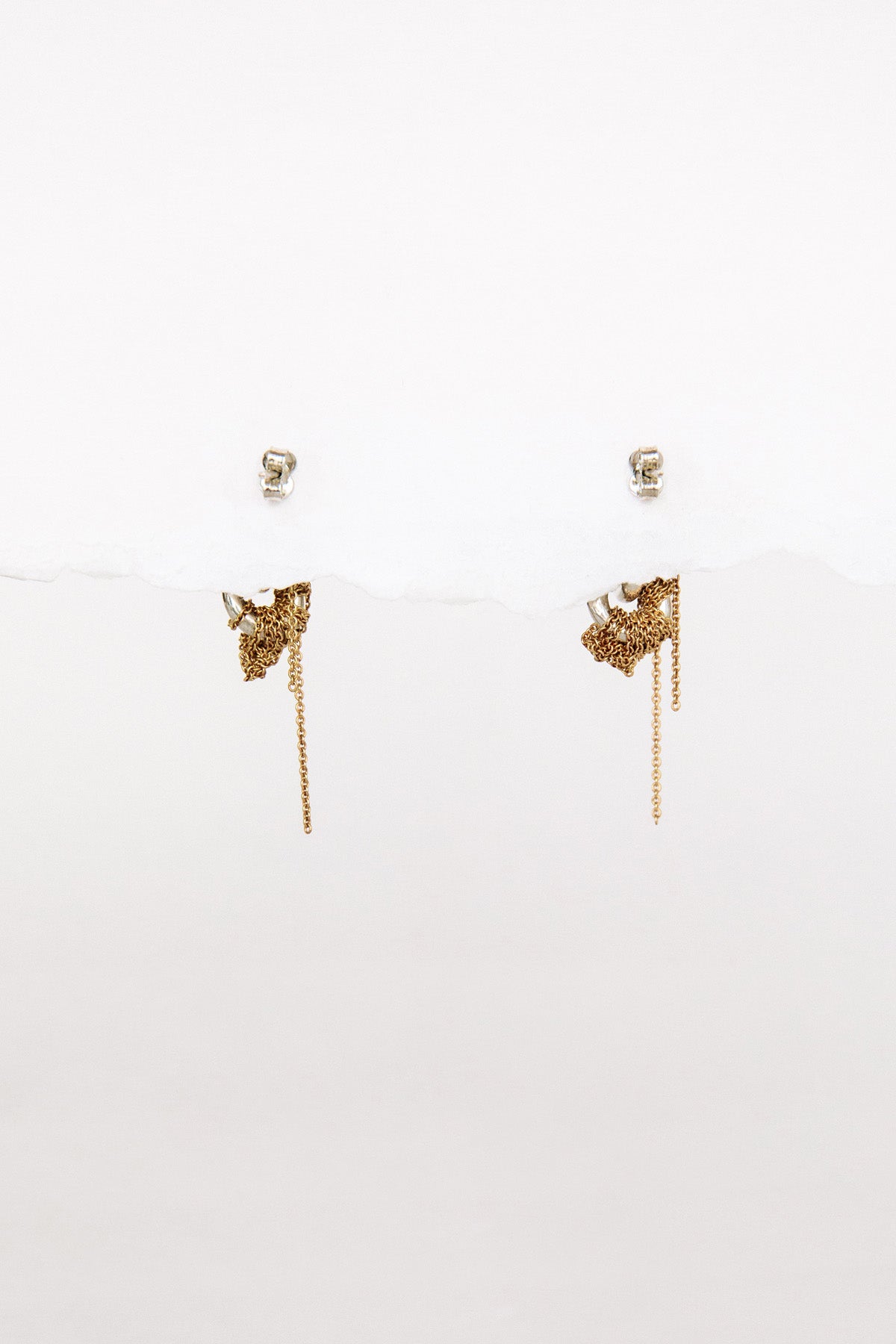Gold + Silver Connection Earring backs by Arielle de Pinto at Abacus Row