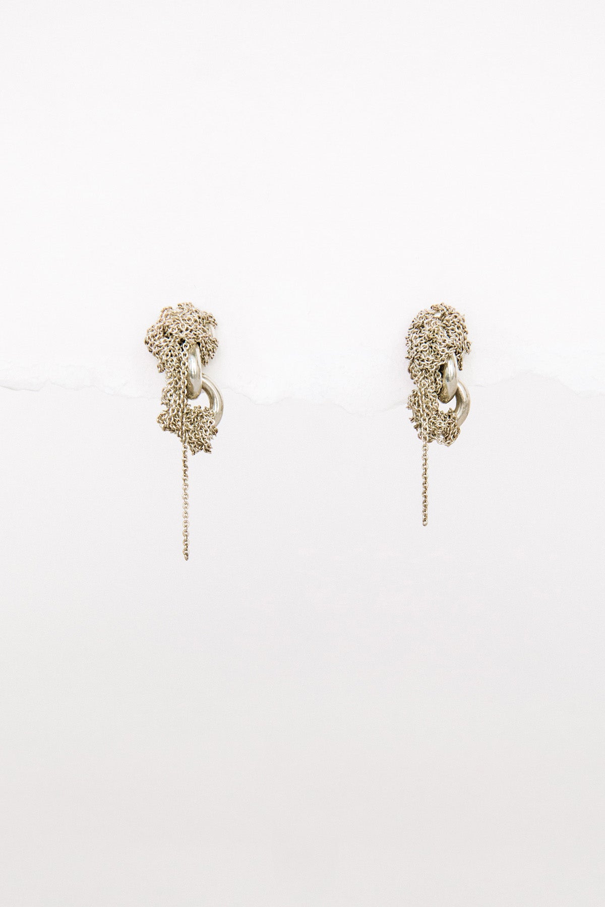 Silver Connection Earrings by Arielle de Pinto at Abacus Row Jewelry