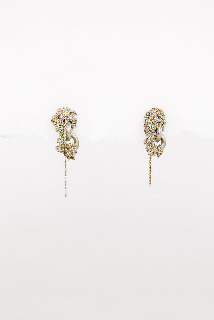 Silver Connection Earrings by Arielle de Pinto at Abacus Row Jewelry