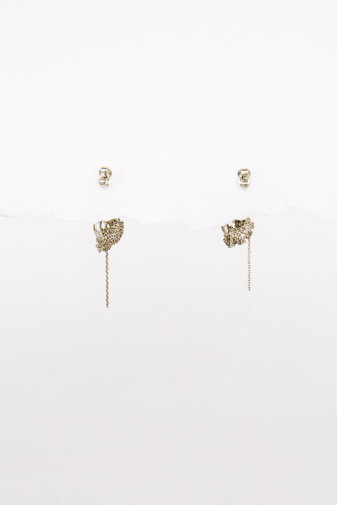 Silver Connection Earrings by Arielle de Pinto at Abacus Row Jewelry