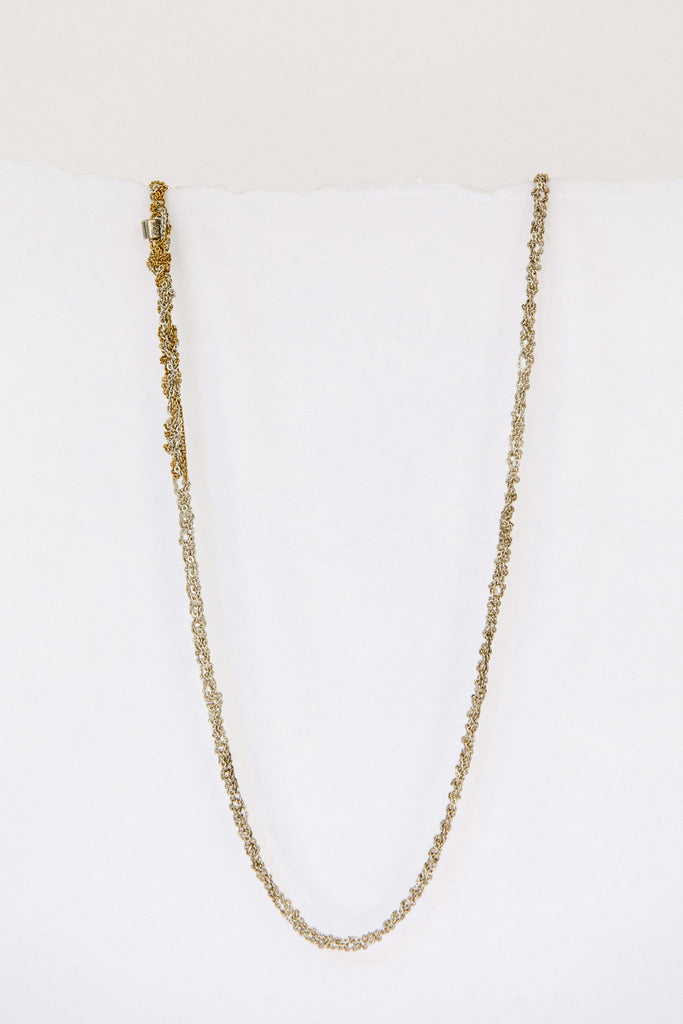 Silver + Gold Simple Necklace by Arielle de Pinto at Abacus Row