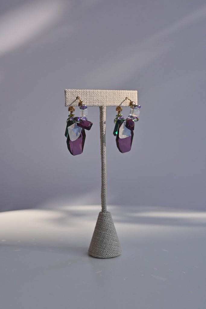 Video Garden Collection Bouquet Earrings No2 by Abacus Row Handmade Jewelry