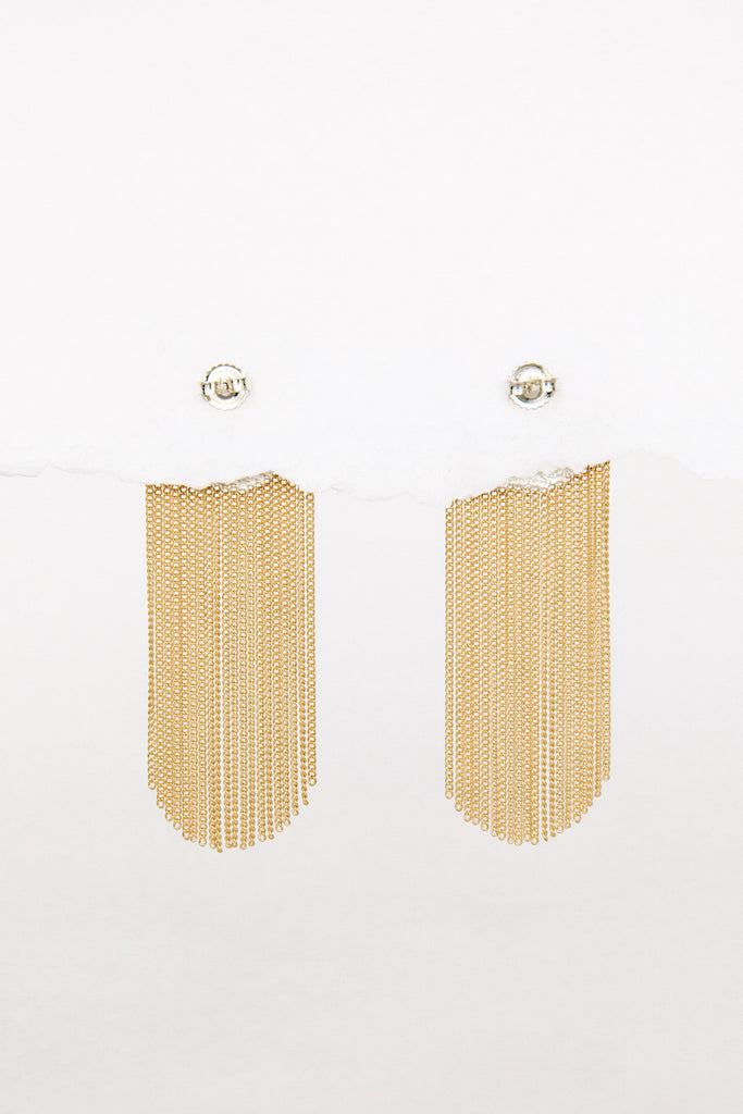 Brass Dot Earrings by Hannah Keefe